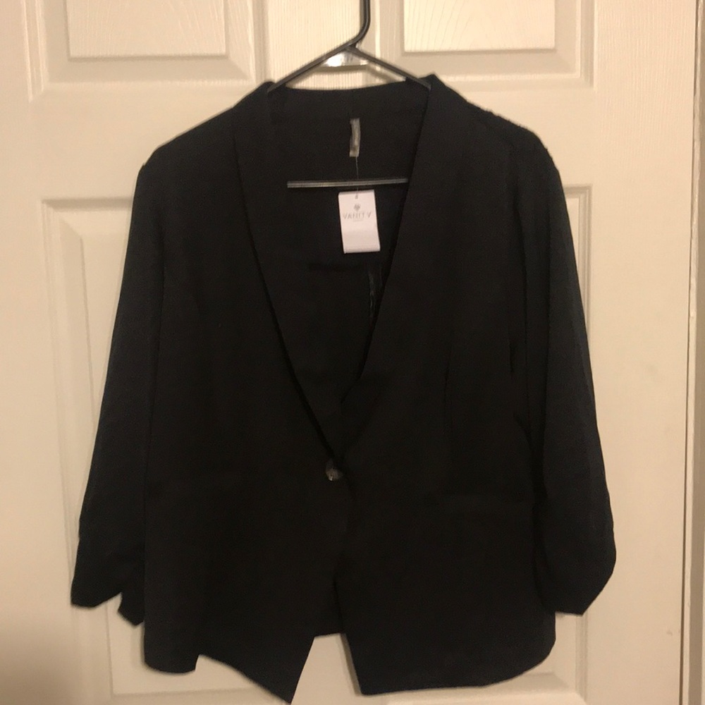 Vanity Blazer with Lace Shoulder Details